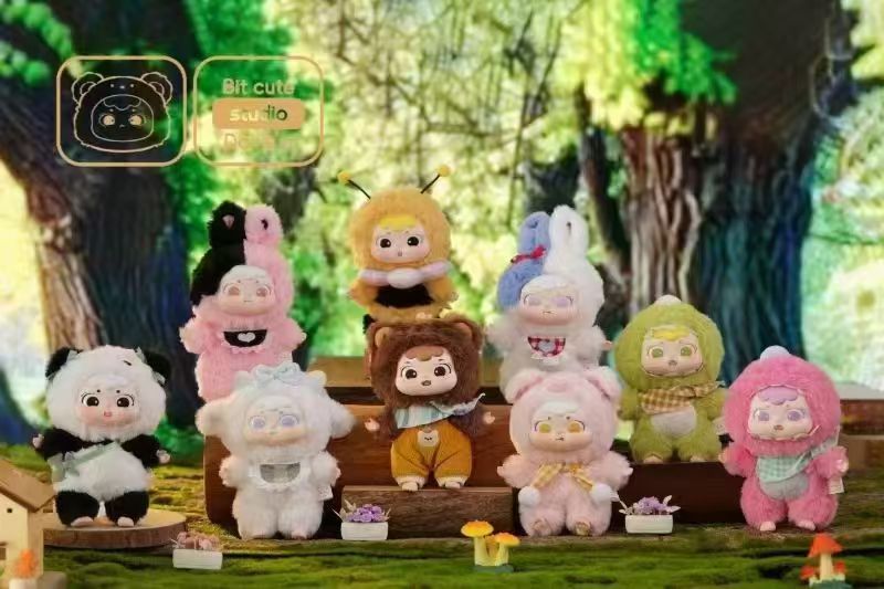 Dumb Dumb Animal Carnival Party Plush Series Mini Figurines Blind Box Gift Cute Desk Decor Dolls Collectible Toys Surprise Birthday Present