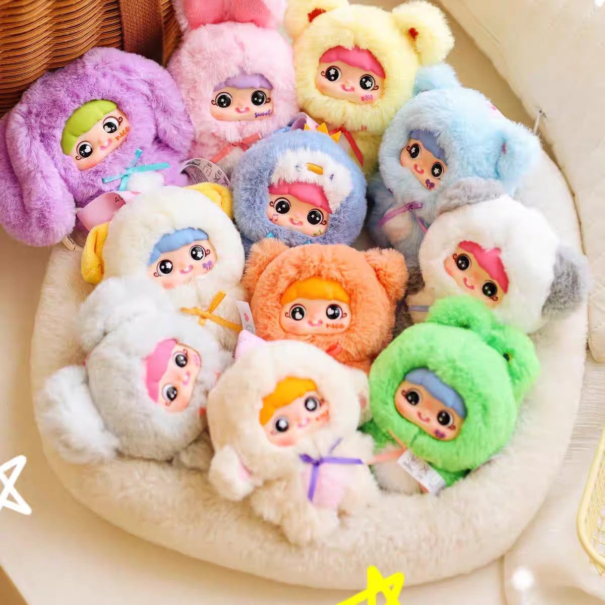 Baby Three Yaya One Year Old Mini Figurines Blind Box Gift Cute Desk Decor Dolls Collectible Toys Surprise Birthday Present